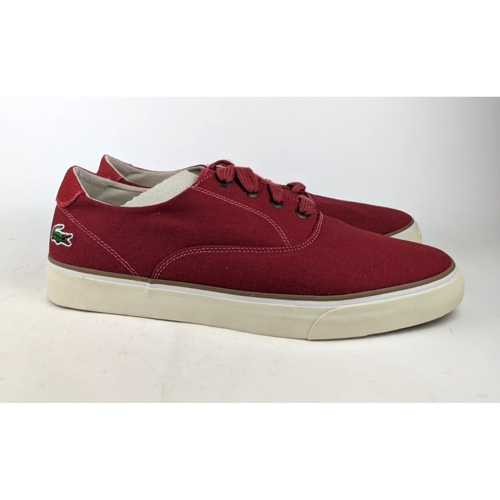 LACOSTE IMATRA Men's Size 12 Red Classic Low Top Shoes‎ Casual Sneakers - NEW